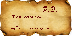 Pflum Domonkos névjegykártya